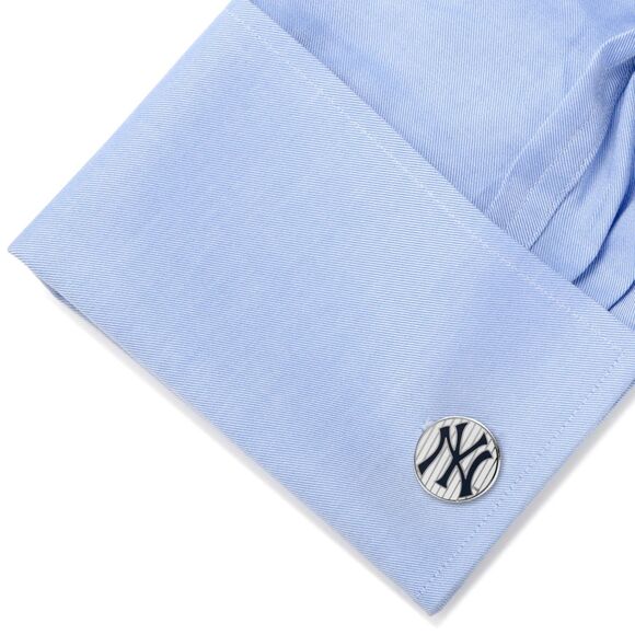 MLB New York Yankees Pinstripe Cufflinks - Picture 3 of 6